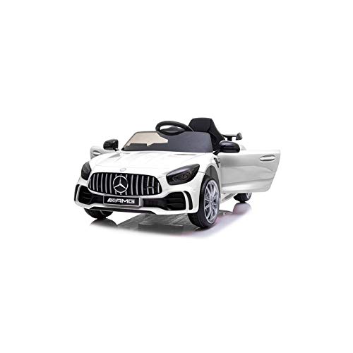 ATAA Mercedes GTR 12v - Blanco - Coche eléctrico para niños con batería 12v y Mando para Padres