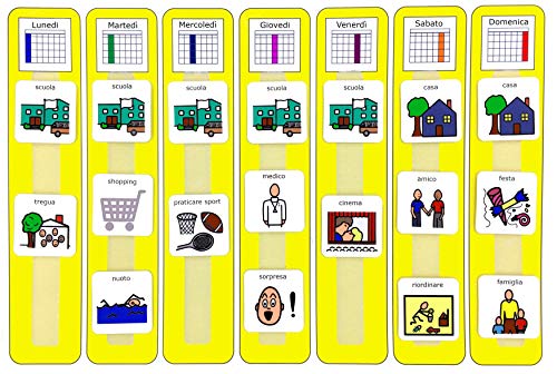 Autism Supplies And Developments- Planificador semanal de plástico A3 (Italiano), Color Azul (WP_IT)