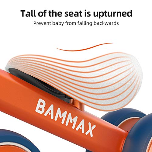 Bammax Bicicleta sin Pedales, Bici sin Pedales Niño, Juguetes Bebes 1 Año, Triciclos Bebes, Correpasillos Bebes 1 Año, Naranja