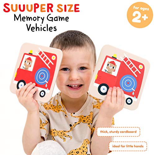 Banana Panda asignación, Juego, Color suuuper Size Memory Game Vehicles-Actividad educativa para niños a Partir de 2 años y Mayores (Bright Junior Media z o.o. SP. k. 49111)