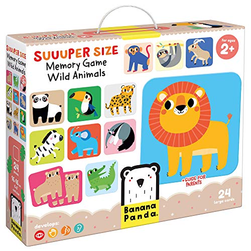 Banana Panda asignación, Juego, Color suuuper Size Memory Game Wild Animals-Actividad educativa para niños a Partir de 2 años y Mayores (Bright Junior Media z o.o. SP. k. 49121)