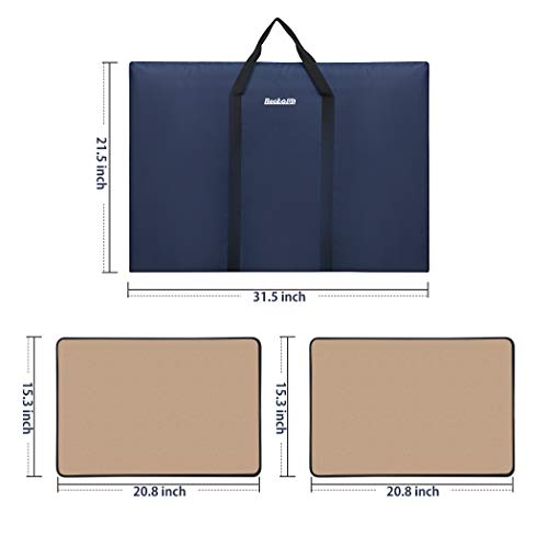 Becko Jigsaw Puzzle Board portátil Puzzle Case Puzzle Storage Puzzle Saver para hasta 1000 piezas (Khaki)