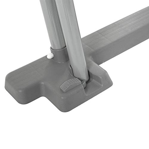 BESTWAY 58332 - Escalera para Piscina Desmontable de 132 cm de PVC y Metal Resistente a la Corrosión con Plataforma, Peldaños Anchos y Sistema de Seguridad para Niños