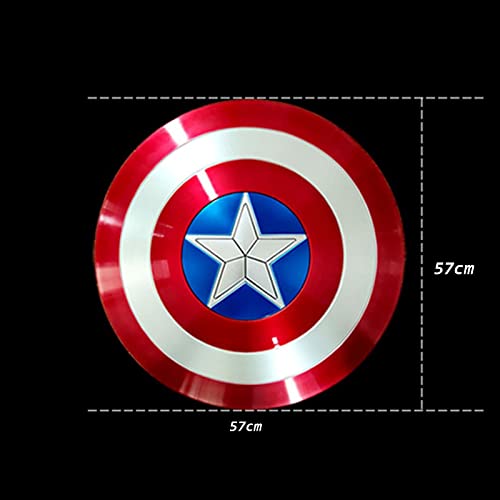 BFLAKWM Escudo Capitan America Material ABS 1: 1 Adulto Apoyos de Película Avengers Versión De Película De Mano Juguete De rol De Superhéroe Capitán América Shield 57 cm