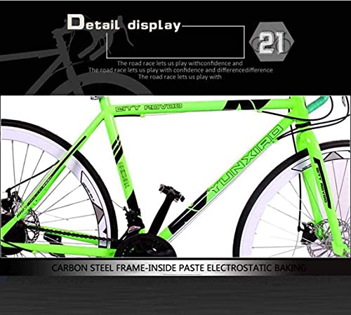 Bicicleta de carretera, bicicletas de 24 velocidades y 26 pulgadas, freno de disco doble, marco de acero con alto contenido de carbono, carreras de bicicletas de carretera, hombres y mujeres adultos 5