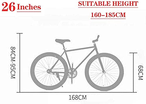 Bicicleta de carretera, Bicicletas de 26 pulgadas, Freno de disco doble, Estructura de acero con alto contenido de carbono, Carreras de bicicletas de carretera, Hombres y mujeres Adultos 6-6 fengong