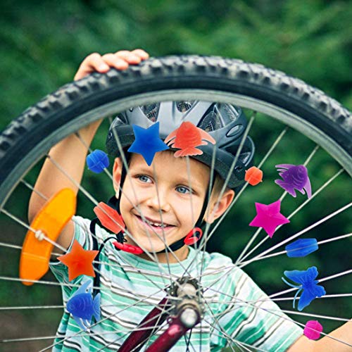 Bicicleta Habló Decoración Niños Bicicleta Diversión Colorido Habló Adornos Accesorios Cuentas de Radio Colorido Decoracion de Bicicleta de Dia de Plastico 170pcs