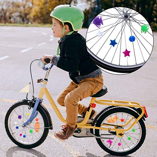 Bicicleta Habló Decoración Niños Bicicleta Diversión Colorido Habló Adornos Accesorios Cuentas de Radio Colorido Decoracion de Bicicleta de Dia de Plastico 170pcs