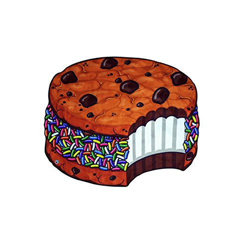BigMouth Inc – Toalla Playa Galetta Helado Bollito Bizcochito Cookie Gigante – XXL Redonda Bano Alfombra