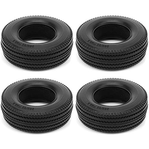 BIKING Neumáticos RC Neumáticos de Rueda, 4 Piezas RC Neumáticos de Goma pequeños Neumáticos de Rueda para Camiones Tractores Tamiya 1/14 Coche de Control Remoto