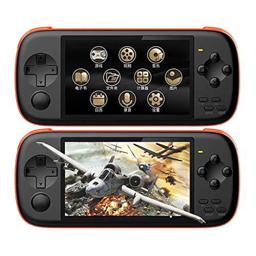 BIlinli POWKIDDY J6 Consola de Juegos portátil Pantalla IPS de 4,3 Pulgadas 1000 mA 8 GB simulador Arcade mame Incorporado 2568 Juegos GIF para niños