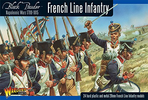 Black Powder Napoleonic French Line Infantry 24 Hard Plastic And Metal