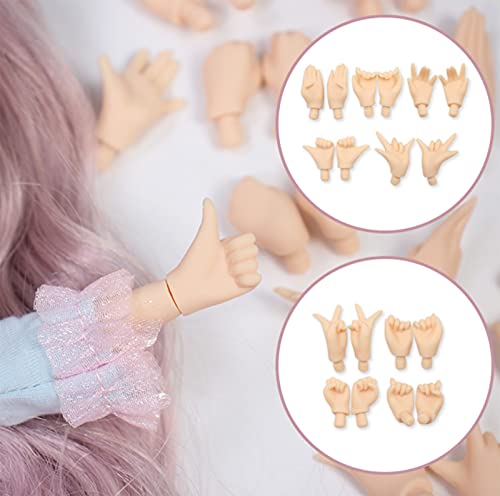 Blythe Doll 1/6, 19 Joints Blythe Muñeca + Maquillaje Cara + Ropa + Ojos de 4 Colores + 9 Pares de Manos