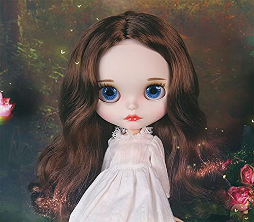 Blythe Doll 1/6, 19 Joints Blythe Muñeca + Maquillaje Cara + Ropa + Ojos de 4 Colores + 9 Pares de Manos