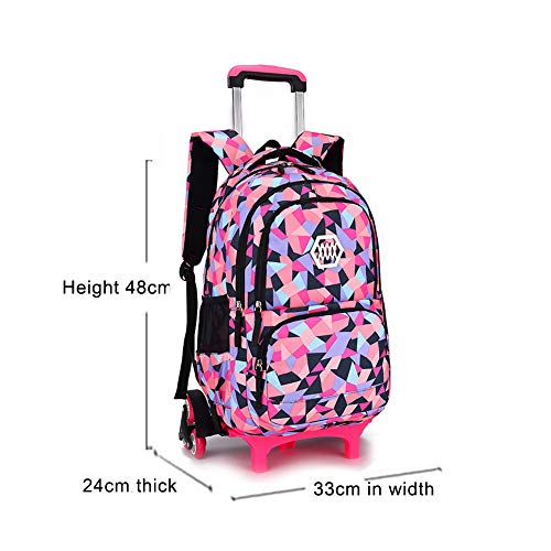 BOZONLI Mochilas Escolares con Ruedas, Bolsas Escolares con Ruedas Niña Mochilas Escolar Trolley para Niñas Estuches Escolares para Niñas y Niños