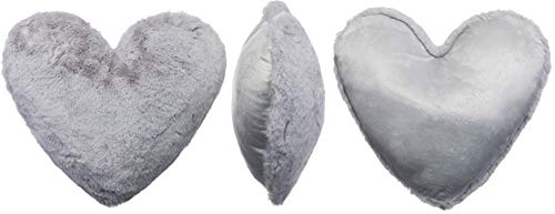 Brandsseller - Cojín con forma de corazón (40 x 30 cm), color gris claro