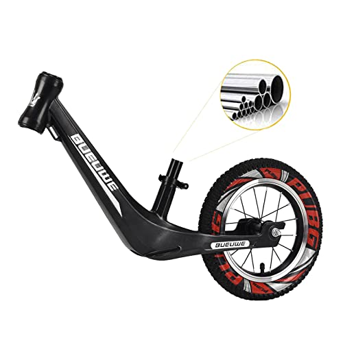 Bueuwe 12 14 Pulgadas Bicicleta Sin Pedales,First Bike para NiñOs De 2 A 7 AñOs,con SillíN Ajustables,Ultraligera,Negro,12inch