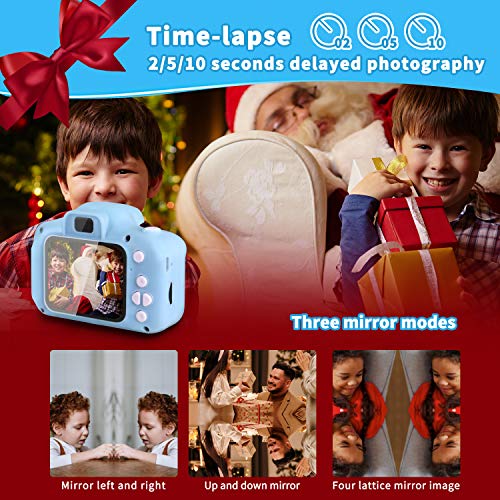 Cámara Fotos Digital Juguete para Niños,LANXUN Cámara Fotos Infantil con 32GB TF Tarjeta, 2,0" HD Video Cámara Regalos para 3 4 5 6 7 Niños y niñas Regalos de cumpleaños