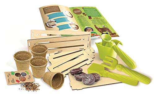Clementoni- Science Jardín y huerto Play para Futura científica, Juego botánico Infantil, versión Francesa, Fabricado en Italia, 7 años y más, 52518