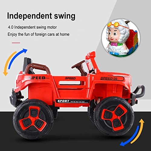 Coches eléctricos para niños, con alimentación de 12 V y Control Remoto Bluetooth de 2,4 GHz, Luces LED, Reproductor de MP3, Ruedas Antideslizantes de Velocidad infinitamente Variable, Azul