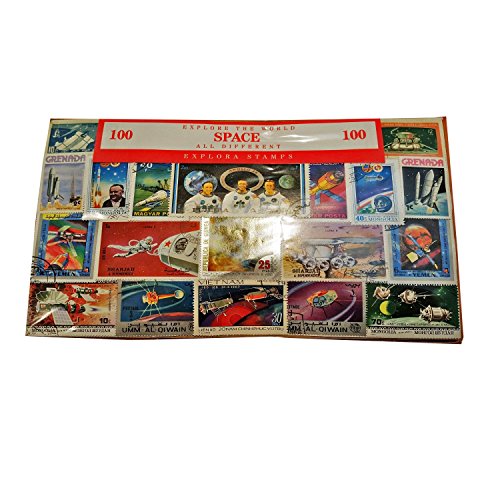 Colección Mundial de Sellos Espacio - 100 Sellos Diferentes / Recuerdo / Astronautas y Naves Espaciales / Momentos Historicos