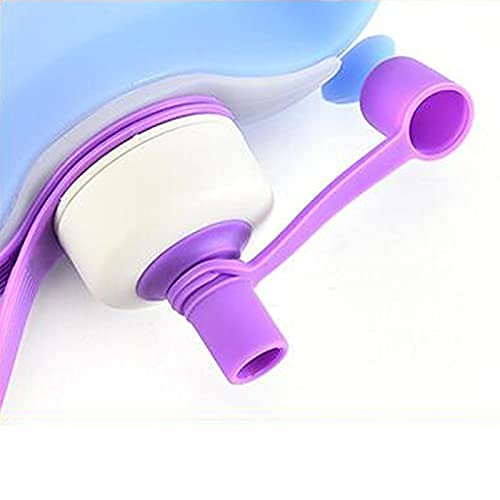 Collapsible Kettle Creative Portable Outdoor Water Storage Holder Heart Shaped Kettle Water Container for Travel Sport Trip (Color : Pink) (Blue)