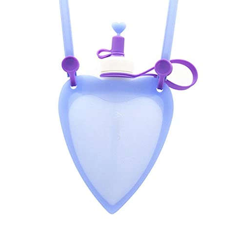 Collapsible Kettle Creative Portable Outdoor Water Storage Holder Heart Shaped Kettle Water Container for Travel Sport Trip (Color : Pink) (Blue)