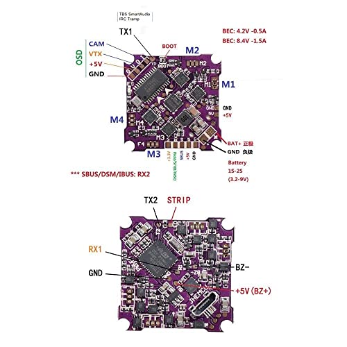 Controlador De Vuelo For Jugar F4 B Controlador De Vuelo De Whoop Integrado For AI-O O-SD B-EC & Incorporado 5A BL_S 1-2S 4in1 ESC Por Rc Zumbido Fpv Quadcopter De Carreras UAV Control De Vuelo Incorp