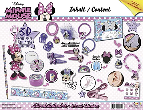 CRAZE Calendario Adviento MINNIE MOUSE Navidad 2021, calendario de juguetes para niñas y niños con contenido creativo y grandes sorpresas 24669