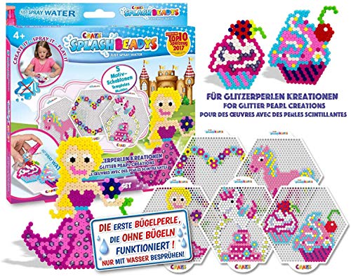 CRAZE Juego de cuentas para niña para manualidades, Splash Beadys Beadys XXL Megaset Empleo Set para niños Activity Bundle Girls, incluye accesorios 27691, Fuse Beads