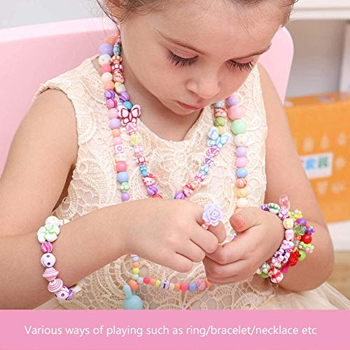 Cuentas Coloridas para Hacer Joyas,Abalorios Perlas de Agua,Abalorios Colores Macrame,Abalorios Colores Plastico,Bricolaje Cuentas,Pulseras Kit,Hacer Joyas para Niños