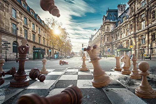 CZWSLS Puzzles para Adultos Rompecabezas de 1000 Piezas, Educativo Intelectual Descomprimiendo Juguete Divertido Juego Familiar Mundo del ajedrez