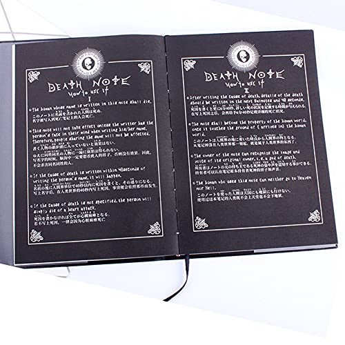Death Notebook Anime Cosplay pluma L collar libro cadena conjunto anime accesorios 4 piezas negro