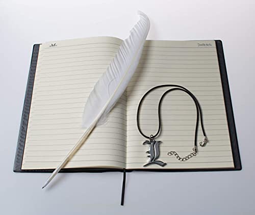 Death Notebook Anime Cosplay pluma L collar libro cadena conjunto anime accesorios 4 piezas negro