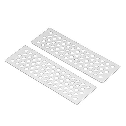 Dilwe 2 Unids RC Tablero de Arena, Herramienta de Rampa de Tablero de Recuperaci¨®n de Escaleras de Arena de Aluminio para 1/10 RC Crawler(Plata)