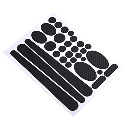 Dilwe - Adhesivo para cuadro de bicicleta, 30 adhesivos de plástico para la cadena de bicicleta de montaña, color negro