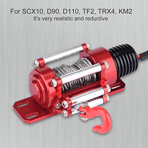 Dilwe RC Winch, 1:10 Crawler Climbing Cars Metal El¨¦ctrico para SCX10 D90 D110 TF2 TRX4 KM2