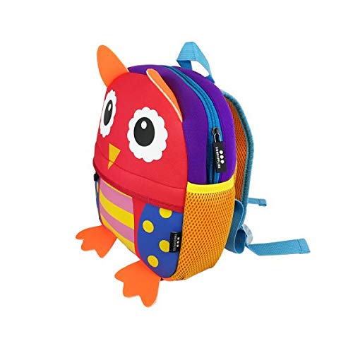 DMM Supplies Mochila Happy Animals Buho Guardería, Unisex niños, multiolor, Talla del Producto