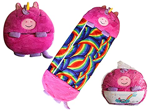 Doggy SnooZy (Rosa) - Snoozy Kids Almohada Saco de Dormir para niños 140 x 50 cm. Ideal para la Siesta; Siesta Bolsa, Ideal para Acampar. Un Bastante Doudou Que entregue Bolsa de la Siesta