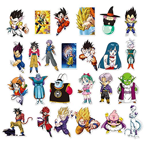 Dragon Ball Z Pegatinas 100pcs Anime Pegatinas Impermeable Vinilo Dibujos Animados Pegatinas para Niños Tees Laptop Skateboard Teléfono