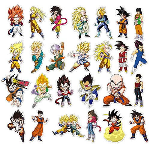 Dragon Ball Z Pegatinas 100pcs Anime Pegatinas Impermeable Vinilo Dibujos Animados Pegatinas para Niños Tees Laptop Skateboard Teléfono