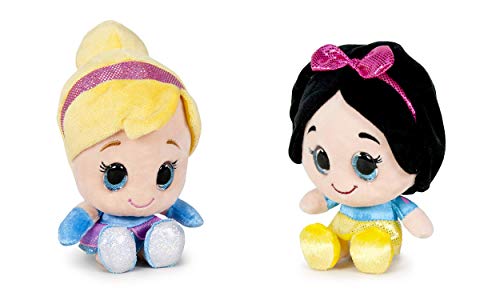 Dsney Famosa Softies - Pack de 2 Peluches Blancanieves y Cenicienta 6'29"/16cm Calidad Super Soft 760015682