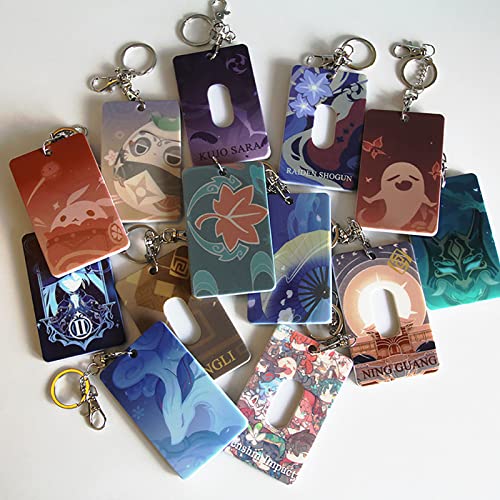 DTSYHSD Colgante Llavero, para Genshin Impact, Kujo Sara, Llavero Disfraz Cosplay Cubierta Tarjeta, Juego Tarjetas Moda, Regalo Coleccionable FanáTicos Juego