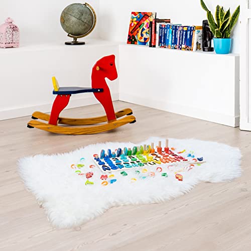 Dyploo™ - Puzzle de madera Montessori – Juego educativo matemático para niños 1, 2, 3, 4, 5 6 años, – Aprender los números y las letras del alfabeto, reconocer las formas y colores – Regalo