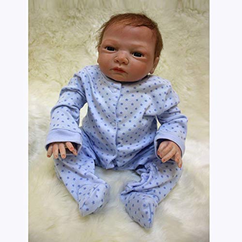 ERZHUI Muñecas Reborn de 50 cm y 20 Pulgadas de Vinilo Suave, muñeca recién Nacida, Hecha a Mano, Realisitc, Juguetes para niños Reales, Chupete con imán Gratis