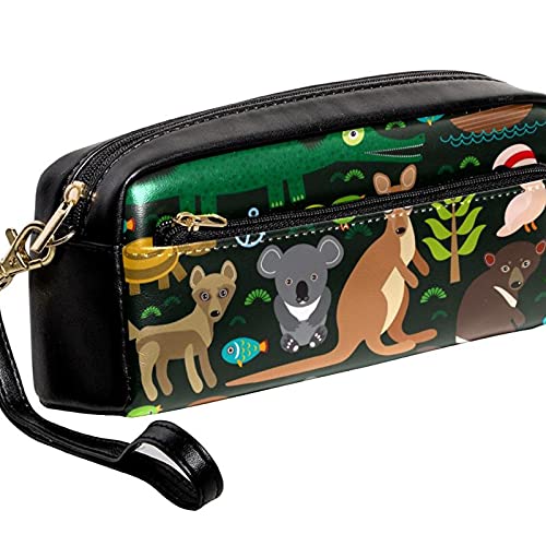 Estuche para lápices Marcador Bolígrafo Bolsa Organizador de escritorio Kangaroo Sloth Turtle Platypus Fish Bolsa de almacenamiento