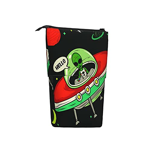 Estuche telescópico para lápices ，Invasión alienígena， Porta lápices de pie Estuche para lápices Estuche para papelería Estuche con cremallera Estuche para cosméticos.