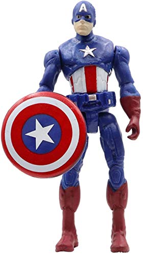 Figuras de acción de superhéroe – Juego de juguetes de los Vengadores Mutant Teenage juego de 6 piezas de 4 pulgadas, Batman, Hulk, Superman, Thor, Ironman y Capitán América Juguetes