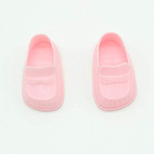 Folk Artesanía Par Zapatos mocasín para muñeca Tipo Elena o Lesly de Famosa Nuevo. (Negros)
