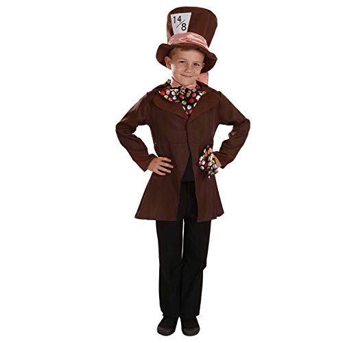Fun Shack Disfraz del Sombrerero Niño, Disfraz Carnaval Niño Disponible en Talla M